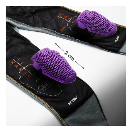 Jeansy motocyklowe REBELHORN BRONCO MONOLAYER WASHED BLUE niebieski