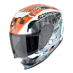 Kask integralny SCORPION EXO-JNR THE4ELEMENTS WHITE/BLACK/ORANGE