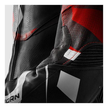 Kurtka skórzana REBELHORN INFERNO BLACK/BLUE/WHITE/RED