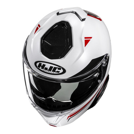 Kask szczękowy HJC I91 TRICUS WHITE/RED