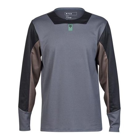 Koszulka rowerowa dziecięca FOX JUNIOR DEFEND Z DŁUGIM RĘKAWEM GRAPHITE