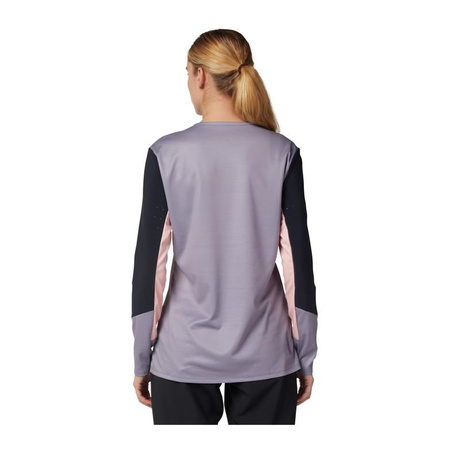 Koszulka rowerowa damska FOX LADY DEFEND Z DŁUGIM RĘKAWEM STONE fioletowy