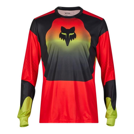 Koszulka rowerowa dziecięca FOX JUNIOR RANGER Z DŁUGIM RĘKAWEM REVISE RED/YELLOW czerwony żółty