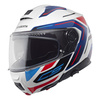 Kask szczękowy SCHUBERTH C5 ECE OMEGA WHITE niebieski biały czerwony czarny