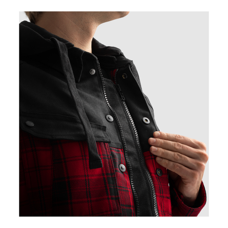 Koszula motocyklowa REBELHORN SHIFTER BLACK/RED czarny czerwony
