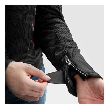 Kurtka tekstylna damska REBELHORN JAX LADY BLACK/PINK czarny różowy