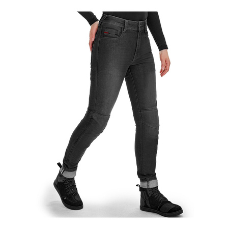 Jeansy motocyklowe damskie SHIMA RIDGE LADY BLACK czarny