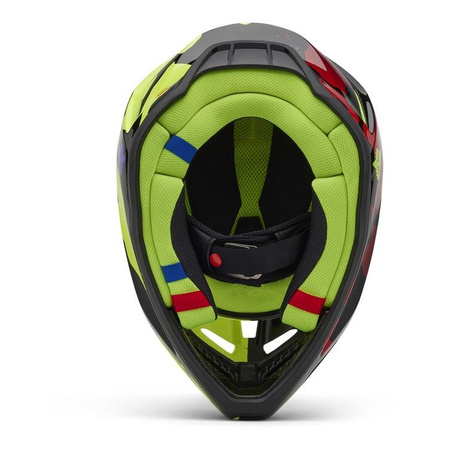 Kask cross FOX V3 THROTTLE FLUORESCENT YELLOW żółty fluo
