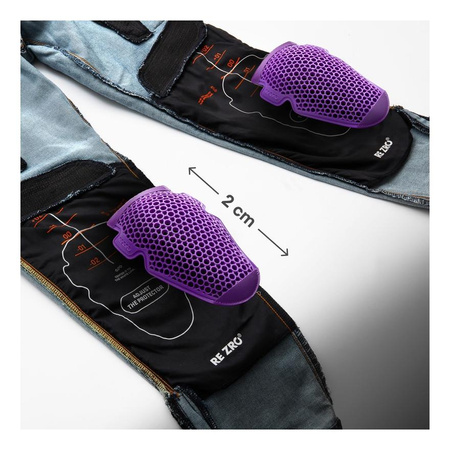 Jeansy motocyklowe REBELHORN VANDAL MONOLAYER WASHED BLUE niebieski