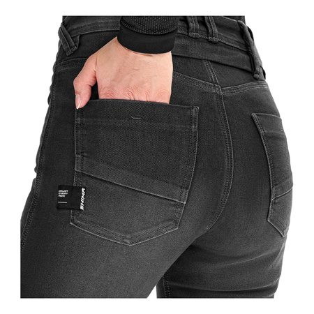 Jeansy motocyklowe damskie SHIMA RIDGE LADY BLACK czarny
