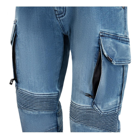 Jeansy motocyklowe SECA SQUARE II BLUE niebieski