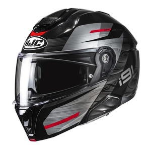 Kask szczękowy HJC I91 DUSK BLACK/RED