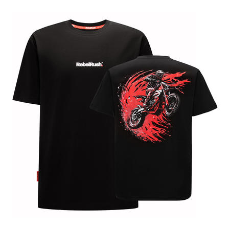 Koszulka T-shirt REBELRUSH MOTO CROSS BLACK