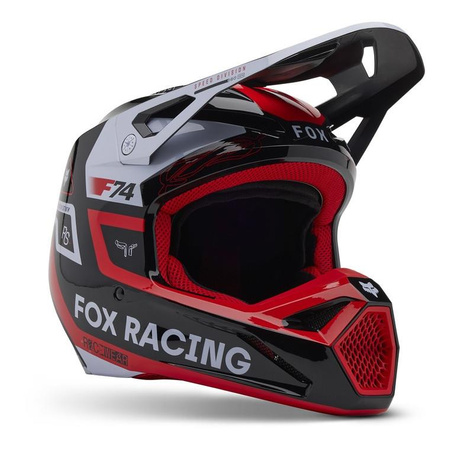 Kask cross dziecięcy FOX JUNIOR V1 RACE SPEC FLUORESCENT RED
