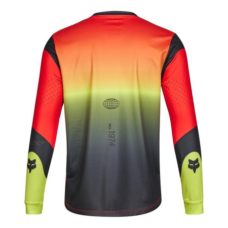 Koszulka rowerowa dziecięca FOX JUNIOR RANGER Z DŁUGIM RĘKAWEM REVISE RED/YELLOW