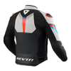 Kurtka skórzana REVIT QUANTUM 3 BLACK/LIGHT GREY czarny szary