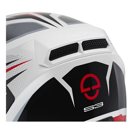 Kask integralny SCHUBERTH S3 ECE APEX WHITE czarny biały czerwony