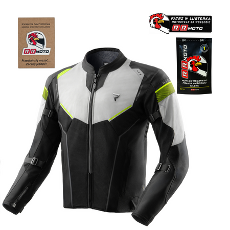 Kurtka tekstylna REBELHORN HIFLOW V BLACK/GREY/FLUO YELLOW