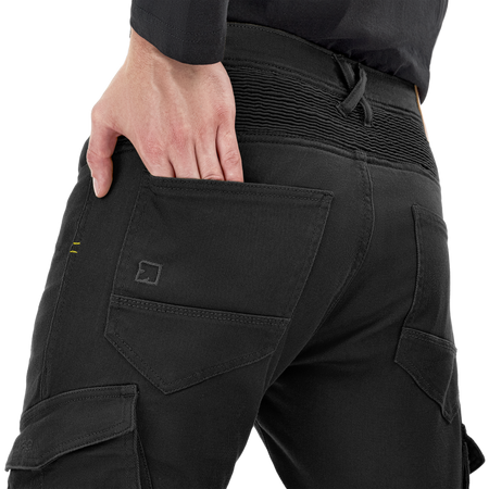 Jeansy motocyklowe VORG REVO BLACK czarny