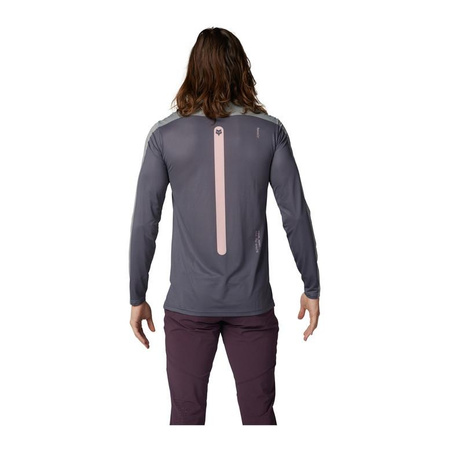 Koszulka rowerowa FOX FLEXAIR Z DŁUGIM RĘKAWEM AVIATION RACE GREY VINTAGE szary