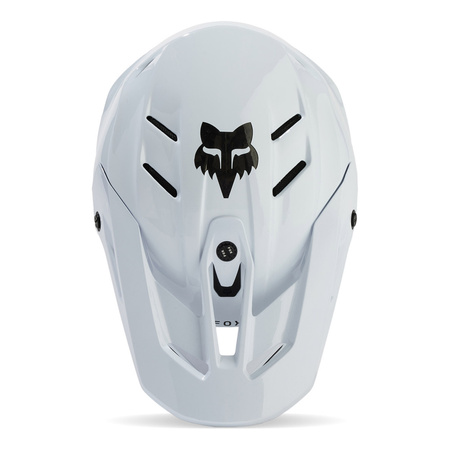 Kask cross FOX V3 RS CARBON SOLID WHITE