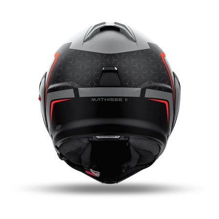 Kask szczękowy AIROH MATHISSE II MAGNET MATT czerwony szary czarny