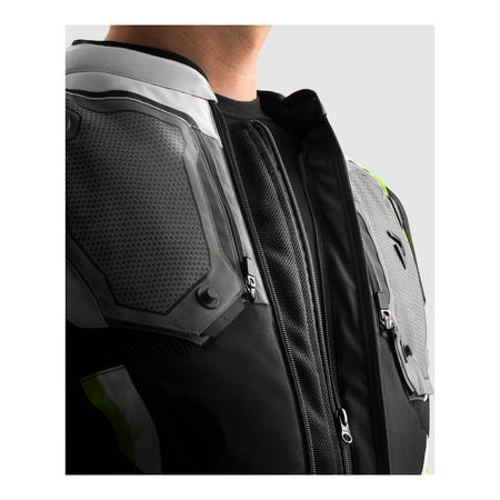 Kurtka tekstylna REBELHORN BORG II BLACK/GREY/FLUO YELLOW