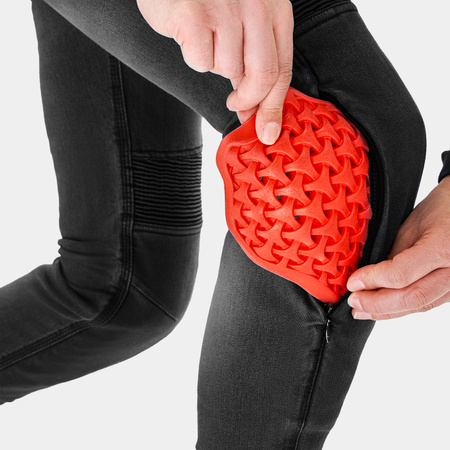 Jeansy motocyklowe damskie SHIMA ZENITH LADY BLACK czarny