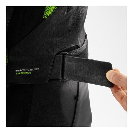 Kurtka skórzana REBELHORN VELOCE CAMO BLACK/GREEN/FLUO RED