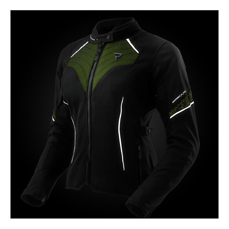 Kurtka tekstylna damska REBELHORN JAX LADY BLACK/FLUO YELLOW czarny żółty fluo