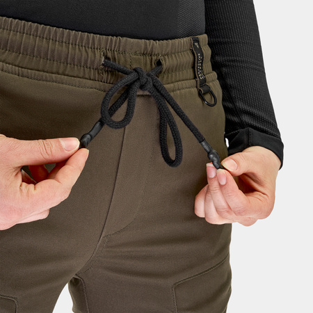 Jeansy motocyklowe damskie SHIMA JOGGSY LADY KHAKI zielony