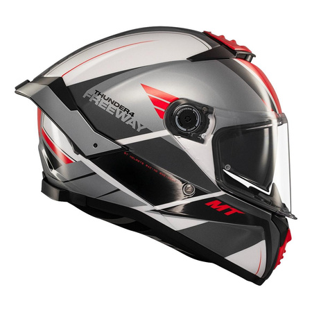 Kask integralny MT THUNDER 4 SV FREEWAY BLACK/RED/SILVER czarny czerwony srebrny