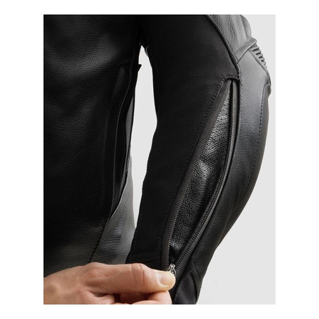 Kurtka skórzana REBELHORN VELOCE BLACK/GREY/FLUO YELLOW