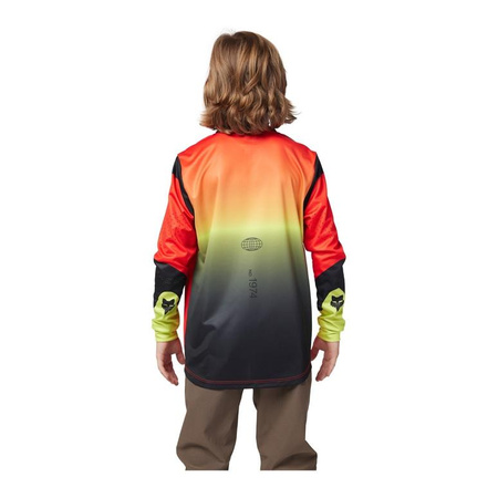 Koszulka rowerowa dziecięca FOX JUNIOR RANGER Z DŁUGIM RĘKAWEM REVISE RED/YELLOW czerwony żółty