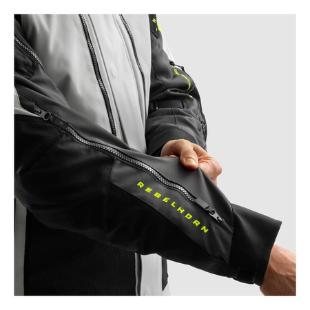 Kurtka tekstylna REBELHORN HARDY 3.0 BLACK/GREY/FLUO YELLOW czarny szary żółty fluo