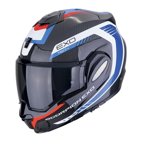 Kask szczękowy SCORPION EXO-TECH EVO CARBON COSY BLACK/BLUE/RED