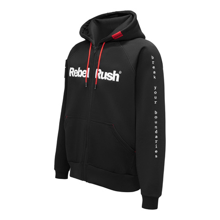 Bluza REBELRUSH ZIP BLACK czarny