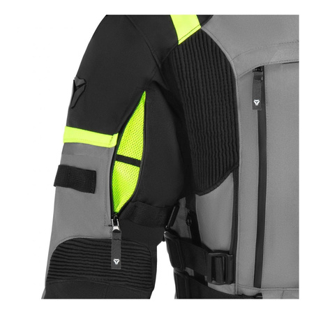 Kurtka tekstylna SECA ARRAKIS III TITANIUM szary żółty fluo czarny