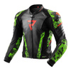 Kurtka skórzana REBELHORN VELOCE CAMO BLACK/GREEN/FLUO RED