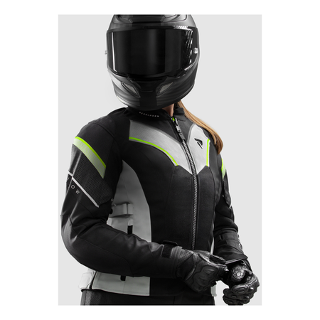 Kurtka tekstylna damska REBELHORN HIFLOW V LADY BLACK/GREY/FLUO YELLOW czarny szary żółty fluo