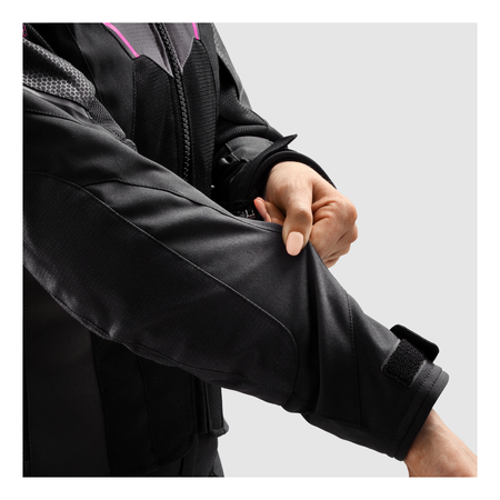 Kurtka tekstylna damska REBELHORN HIFLOW V LADY BLACK/GREY/FLUO PINK czarny szary różowy