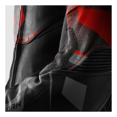 Kurtka skórzana REBELHORN INFERNO BLACK/FLUO RED