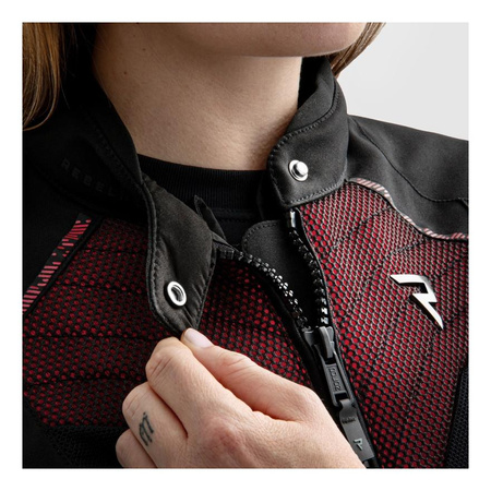 Kurtka tekstylna damska REBELHORN JAX LADY BLACK/RED czarny czerwony
