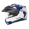 Kask szczękowy SCHUBERTH E2 ECE ATLAS BLUE biały niebieski czerwony