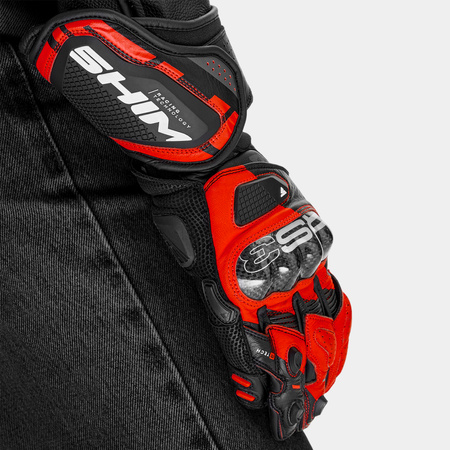 Rękawice sportowe SHIMA RS-3 RED FLUO czarny czerwony fluo