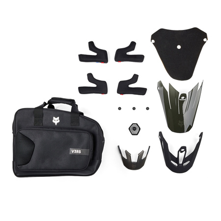 Kask cross FOX V3 RS CARBON SOLID WHITE