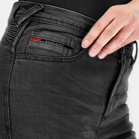 Jeansy motocyklowe damskie SHIMA ZENITH LADY BLACK