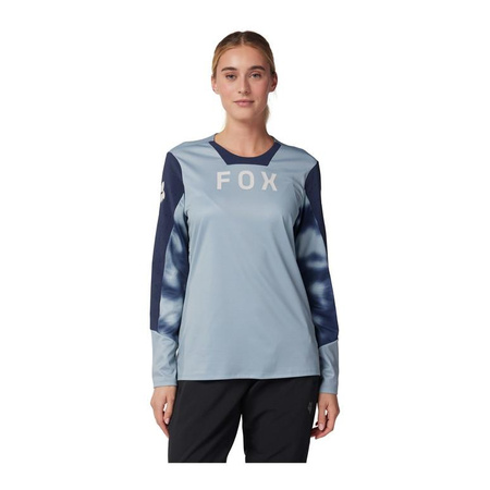 Koszulka rowerowa damska FOX LADY DEFEND Z DŁUGIM RĘKAWEM TAUNT GUNMETAL szary