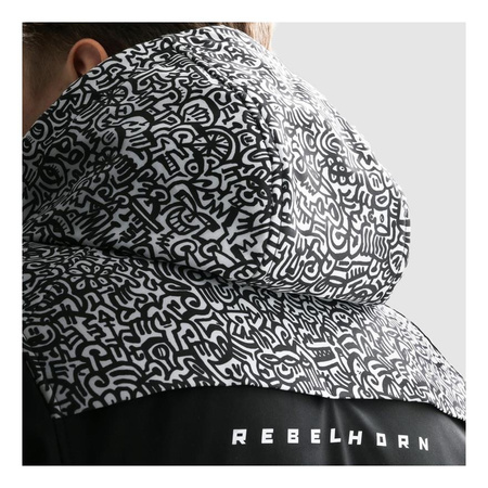 Kurtka tekstylna REBELHORN SLASH NORIAKI BLACK/WHITE czarny biały