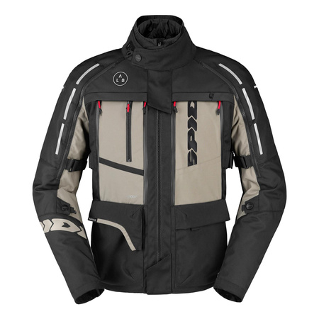 Kurtka tekstylna SPIDI 4 SEASON V3 MUD czarny beżowy